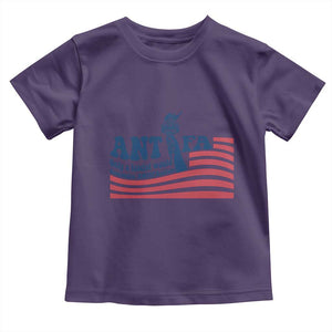 Antifa Fascism Patriotic Toddler T Shirt Antifascist Statue of Liberty TS14 Purple Print Your Wear