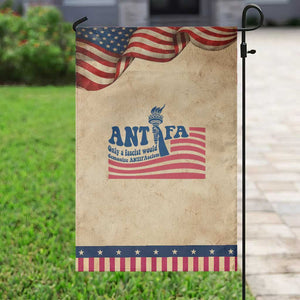 Antifa Fascism Patriotic Garden Flag Antifascist Statue of Liberty TS14 Vintage Rustic Tan Navy Print Your Wear