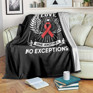 Red Ribbon Christian Throw Blanket Cross Minimal Faith HIV Awareness Religious TS14 Print Your Wear