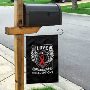 Red Ribbon Christian Garden Flag Cross Minimal Faith HIV Awareness Religious TS14 Print Your Wear