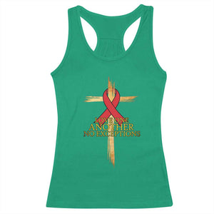 Red Ribbon Christian Racerback Tank Top Cross Bible Verse - Print Your Wear