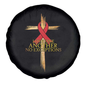 Red Ribbon Christian Spare Tire Cover Cross Bible Verse TS14 Print Your Wear