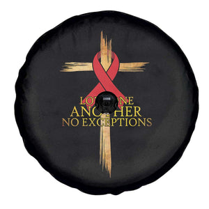 Red Ribbon Christian Spare Tire Cover Cross Bible Verse TS14 Print Your Wear
