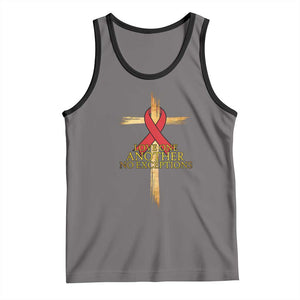 Red Ribbon Christian Tank Top Cross Bible Verse TS14 Deep Heather Black Print Your Wear