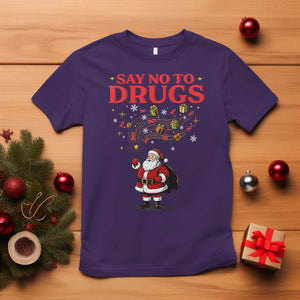 Santa Christmas T Shirt AIDS Awwanrness Red Ribbon HIV Support TS14 Purple Print Your Wear