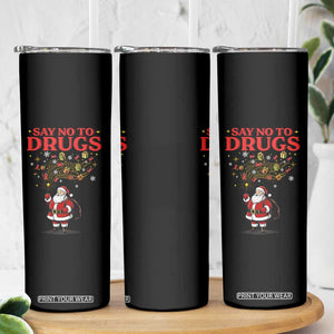 Santa Christmas Skinny Tumbler AIDS Awwanrness Red Ribbon HIV Support TS14 Print Your Wear