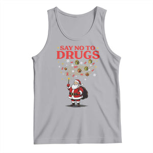Santa Christmas Tank Top AIDS Awwanrness Red Ribbon HIV Support TS14 Athletic Heather Print Your Wear
