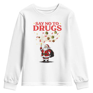 Santa Christmas Youth Sweatshirt AIDS Awwanrness Red Ribbon HIV Support TS14 White Print Your Wear