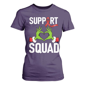 Red Ribbon AIDS Awareness T Shirt For Women Elf Hand Christmas HIV Support TS14 Purple Print Your Wear