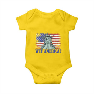 Funny American Baby Onesie Statue of Liberty WTF USA Freedom Satire TS14 Daisy Print Your Wear
