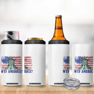 Funny American 4 in 1 Can Cooler Tumbler Statue of Liberty WTF USA Freedom Satire TS14 Print Your Wear