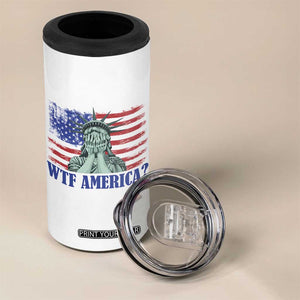Funny American 4 in 1 Can Cooler Tumbler Statue of Liberty WTF USA Freedom Satire TS14 Print Your Wear