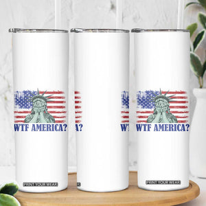 Funny American Skinny Tumbler Statue of Liberty WTF USA Freedom Satire TS14 Print Your Wear