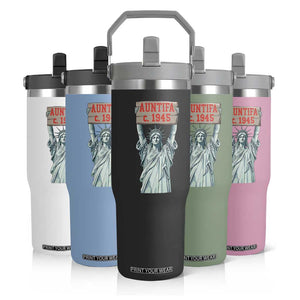 Antifa Fascism Flip Straw Tumbler Statue of Liberty Anti Fascism Patriotic TS14 Print Your Wear