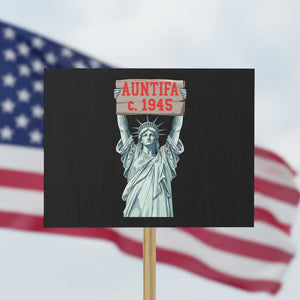 Antifa Fascism Protest Sign Statue of Liberty Anti Fascism Patriotic TS14 Horizontal 18" × 24" Black Print Your Wear
