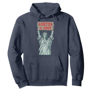 Antifa Fascism Hoodie Statue of Liberty Anti Fascism Patriotic TS14 Navy Print Your Wear