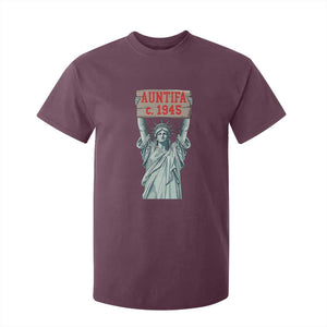 Antifa Fascism T Shirt For Kid Statue of Liberty Anti Fascism Patriotic TS14 Maroon Print Your Wear
