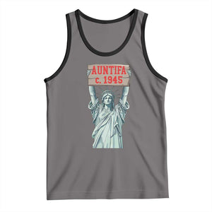 Antifa Fascism Tank Top Statue of Liberty Anti Fascism Patriotic TS14 Deep Heather Black Print Your Wear