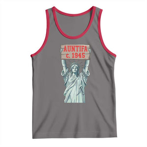 Antifa Fascism Tank Top Statue of Liberty Anti Fascism Patriotic TS14 Deep Heather Red Print Your Wear