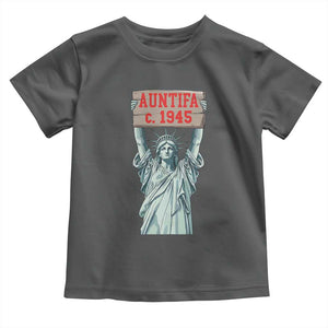Antifa Fascism Toddler T Shirt Statue of Liberty Anti Fascism Patriotic TS14 Dark Heather Print Your Wear