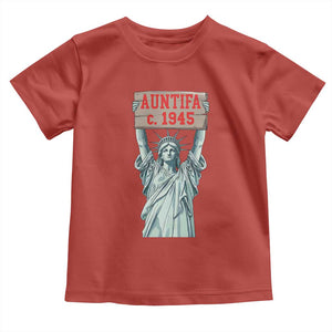 Antifa Fascism Toddler T Shirt Statue of Liberty Anti Fascism Patriotic TS14 Red Print Your Wear