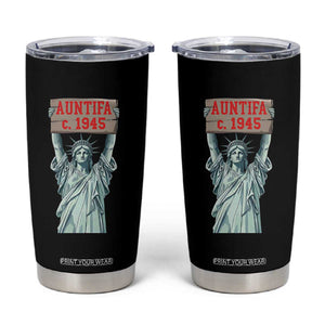 Antifa Fascism Tumbler Cup Statue of Liberty Anti Fascism Patriotic TS14 Black Print Your Wear