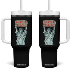 Antifa Fascism Tumbler With Handle Statue of Liberty Anti Fascism Patriotic TS14 One Size: 40 oz Black Print Your Wear