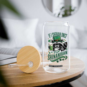 Funny St Patricks Day Raccoon Drinking Beer Glass Can If I Shenan Once I'll Shenanigan TS14 Print Your Wear