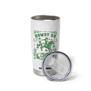 Cowboy St Patrick's Day Tumbler Cup Howdy Go Lucky TS14 Print Your Wear