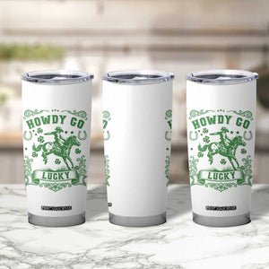 Cowboy St Patrick's Day Tumbler Cup Howdy Go Lucky TS14 Print Your Wear