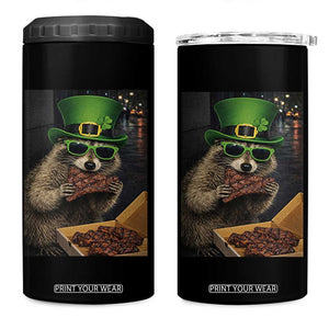 Funny Raccoon St Patrick's Day 4 in 1 Can Cooler Tumbler Raccoon Eating Corned Beef Meme TS14 One Size: 16 oz Black Print Your Wear