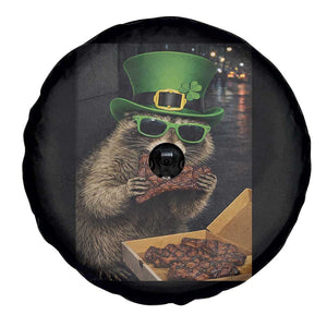 Funny Raccoon St Patrick's Day Spare Tire Cover Raccoon Eating Corned Beef Meme TS14 Print Your Wear