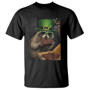 Funny Raccoon St Patrick's Day T Shirt Raccoon Eating Corned Beef Meme TS14 Black Print Your Wear