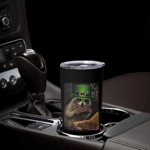 Funny Raccoon St Patrick's Day Tumbler Cup Raccoon Eating Corned Beef Meme TS14 Print Your Wear