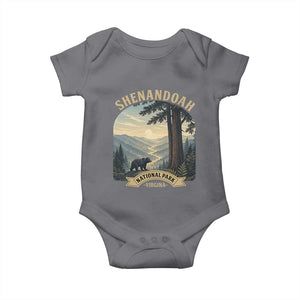 Shenandoah National Park Baby Onesie Vintage Virginia Nature Mountain Bear TS14 Charcoal Print Your Wear