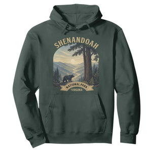 Shenandoah National Park Hoodie Vintage Virginia Nature Mountain Bear TS14 Dark Forest Green Print Your Wear