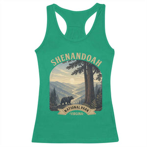Shenandoah National Park Racerback Tank Top Vintage Virginia Nature Mountain Bear TS14 Irish Green Print Your Wear