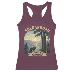 Shenandoah National Park Racerback Tank Top Vintage Virginia Nature Mountain Bear TS14 Maroon Print Your Wear