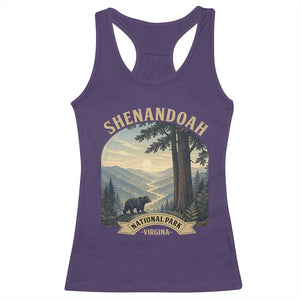 Shenandoah National Park Racerback Tank Top Vintage Virginia Nature Mountain Bear TS14 Purple Print Your Wear