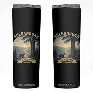 Shenandoah National Park Skinny Tumbler Vintage Virginia Nature Mountain Bear TS14 Black Print Your Wear