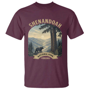 Shenandoah National Park T Shirt Vintage Virginia Nature Mountain Bear TS14 Maroon Print Your Wear