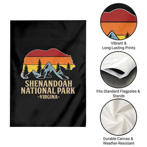 Shenandoah National Park Garden Flag Vintage Virginia Mountains Bear TS14 Print Your Wear
