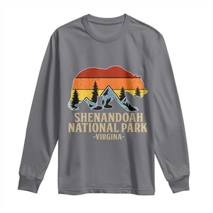 Shenandoah National Park Long Sleeve Shirt Vintage Virginia Mountains Bear TS14 Charcoal Print Your Wear