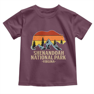 Shenandoah National Park Toddler T Shirt Vintage Virginia Mountains Bear TS14 Maroon Print Your Wear