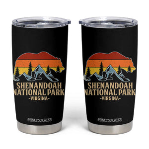 Shenandoah National Park Tumbler Cup Vintage Virginia Mountains Bear TS14 Black Print Your Wear
