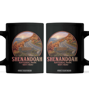 Shenandoah National Park Coffee Mug Vintage Virginia Mountain Landscape TS14 Black Print Your Wear