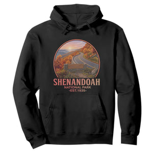 Shenandoah National Park Hoodie Vintage Virginia Mountain Landscape TS14 Black Print Your Wear