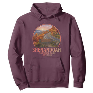 Shenandoah National Park Hoodie Vintage Virginia Mountain Landscape TS14 Maroon Print Your Wear