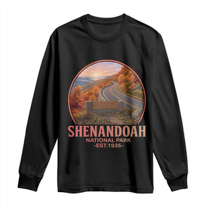 Shenandoah National Park Long Sleeve Shirt Vintage Virginia Mountain Landscape TS14 Black Print Your Wear