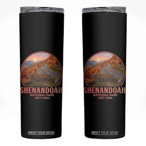 Shenandoah National Park Skinny Tumbler Vintage Virginia Mountain Landscape TS14 Black Print Your Wear
